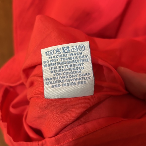 Boden Dress, Coral Pink Sheath with Eyelet Crocheted Detail, Size 10L - Picture 8 of 8